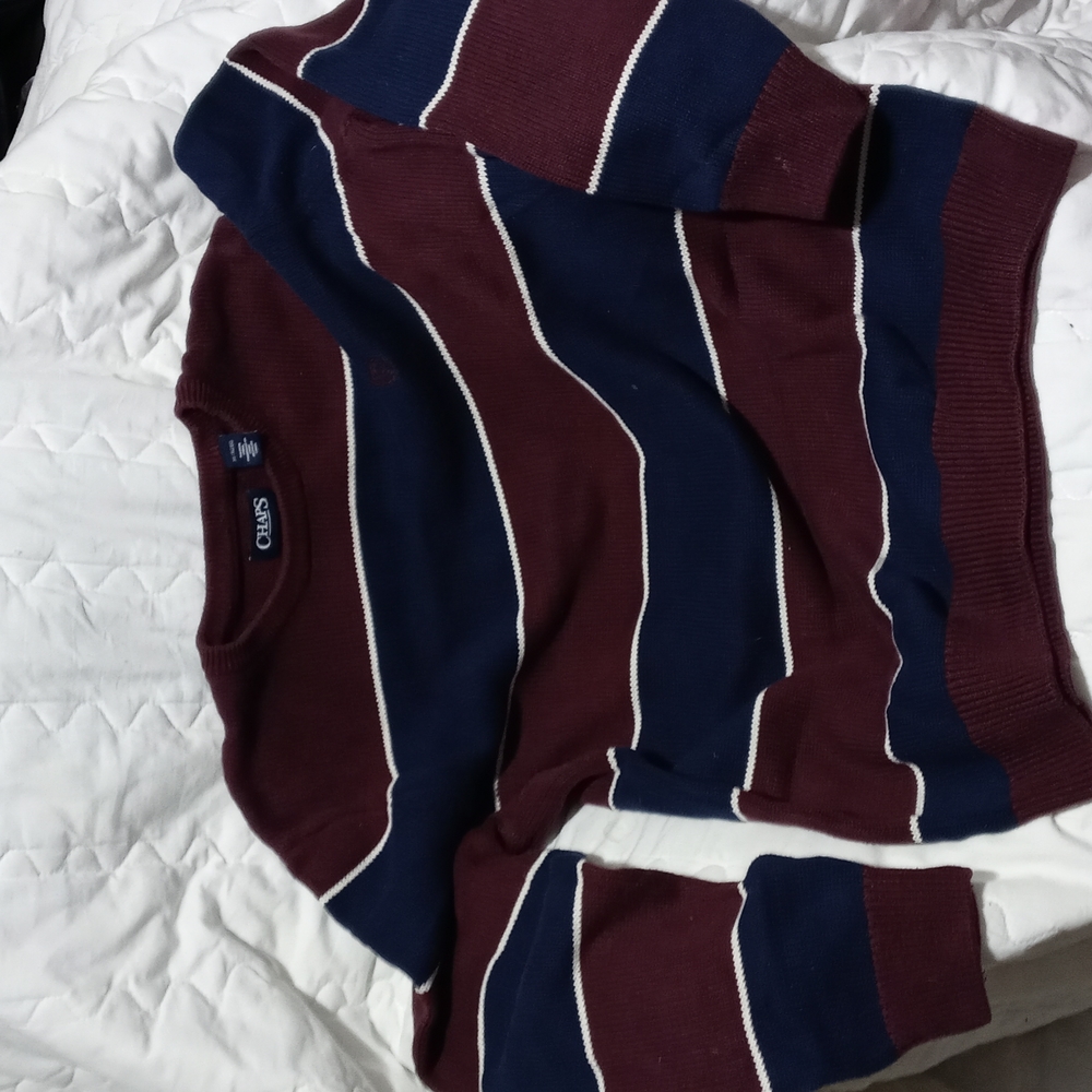 NWOT Chaps 100% Cotton Crewneck Red Sweater